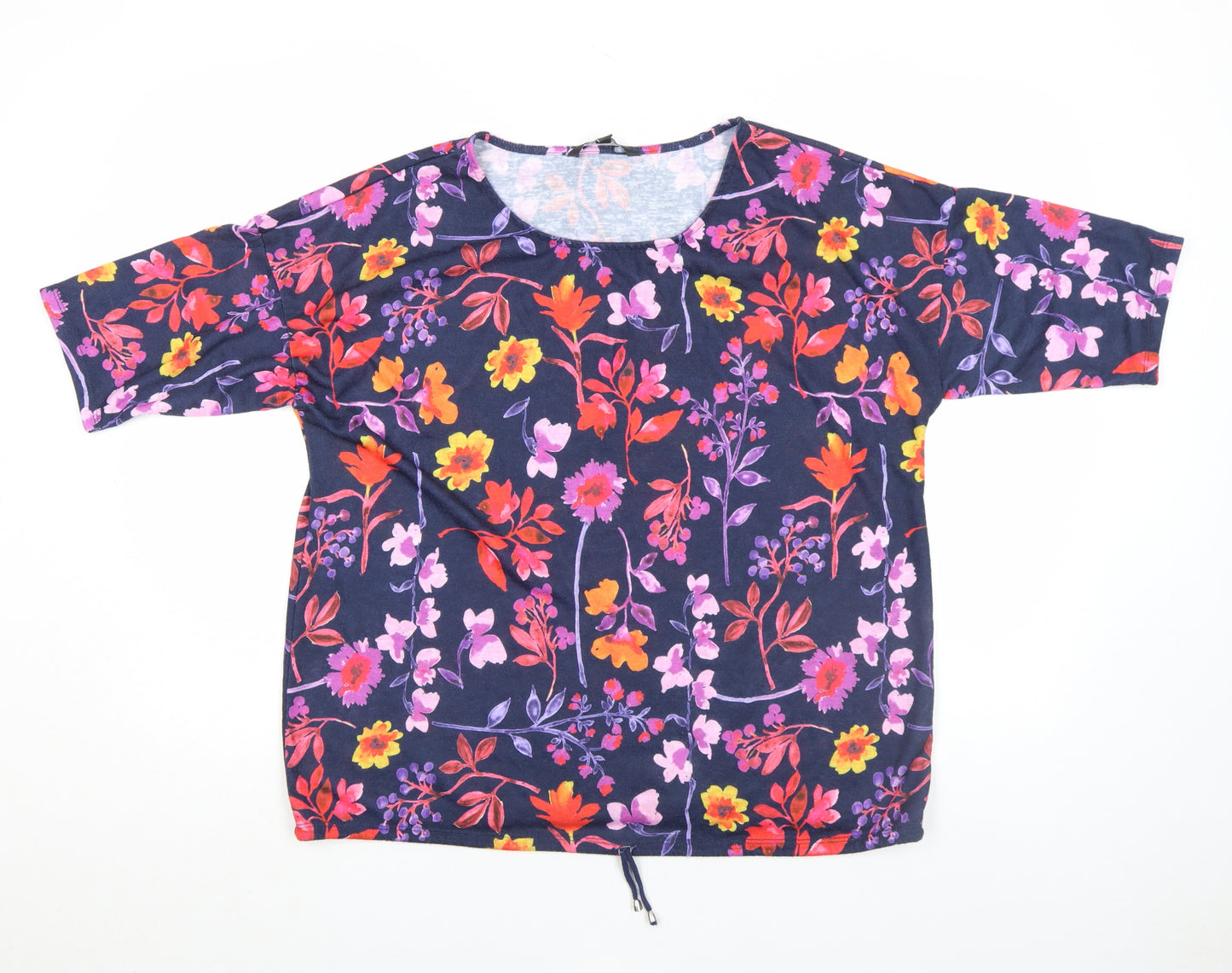 Bonmarché Womens Multicoloured Floral T-Shirt Size 18 Short Sleeve