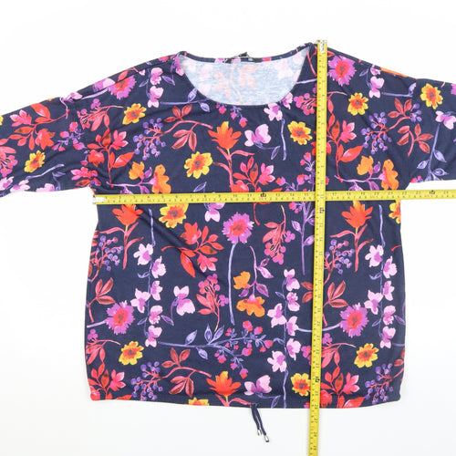 Bonmarché Womens Multicoloured Floral T-Shirt Size 18 Short Sleeve