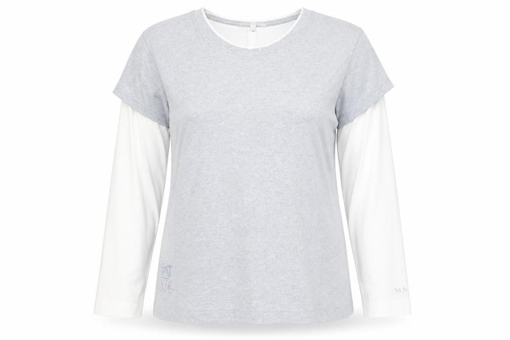 Fat Face Women's Grey Long Sleeve Cotton T-Shirt Size 18