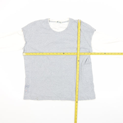Fat Face Women's Grey Long Sleeve Cotton T-Shirt Size 18