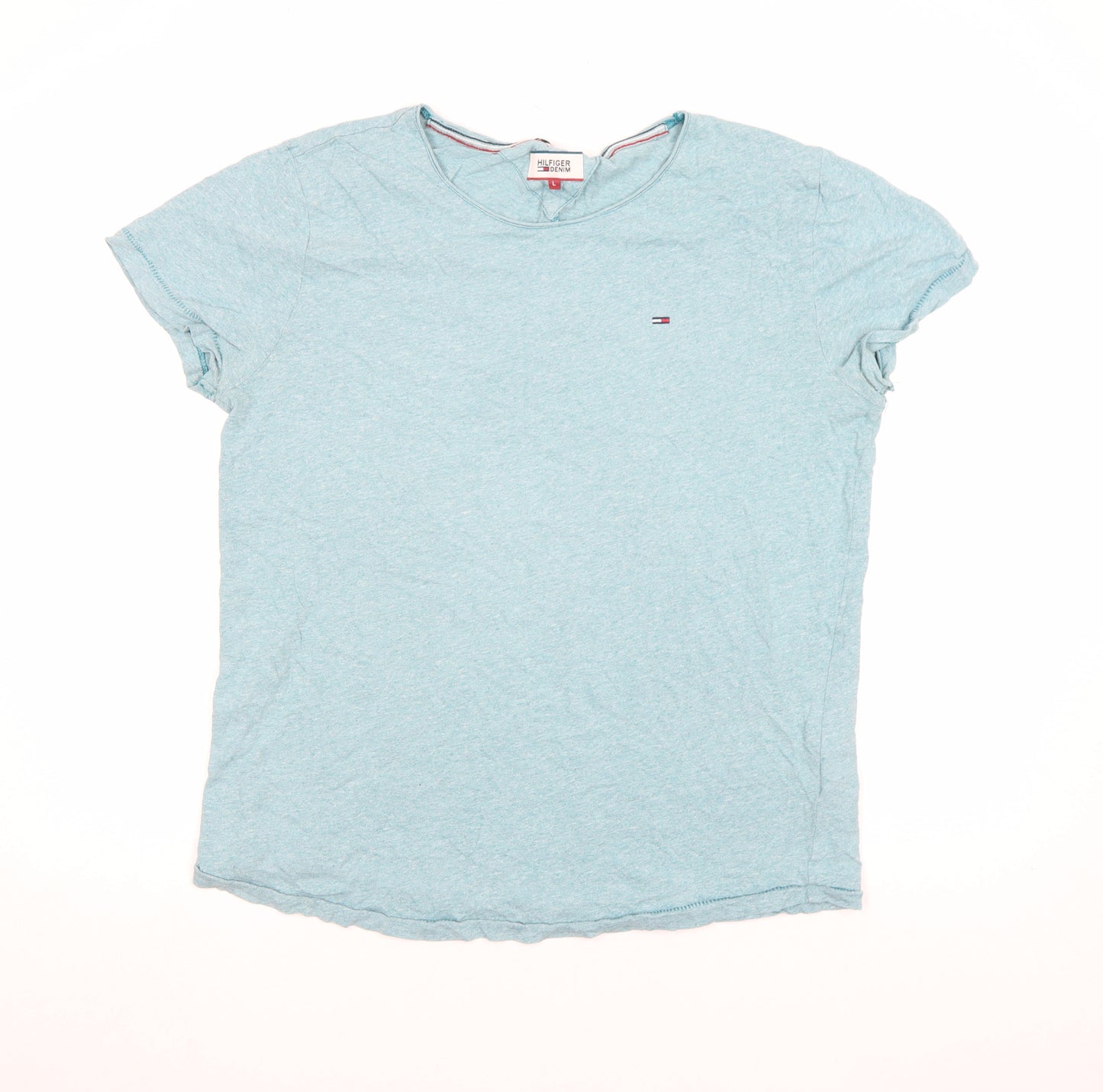 Hilfiger Denim Men's Blue Crew Neck Short Sleeve T-Shirt L