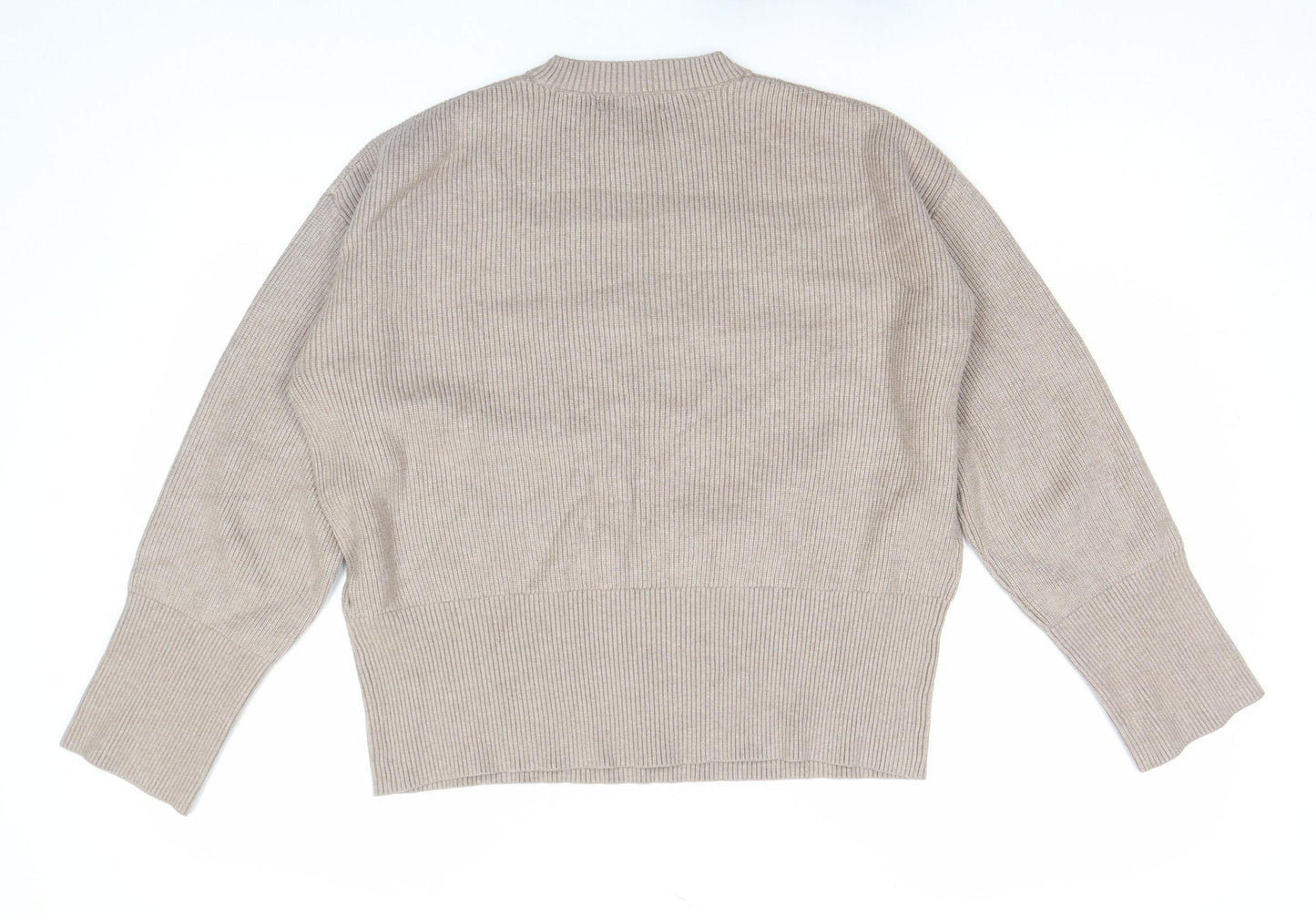 Marks and Spencer Women’s Beige Cable-Knit Wool Blend Jumper M