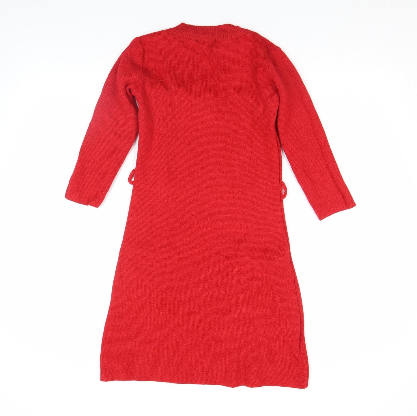 Mango Women’s Red Wool Blend Knee Length Jumper Dress Size S