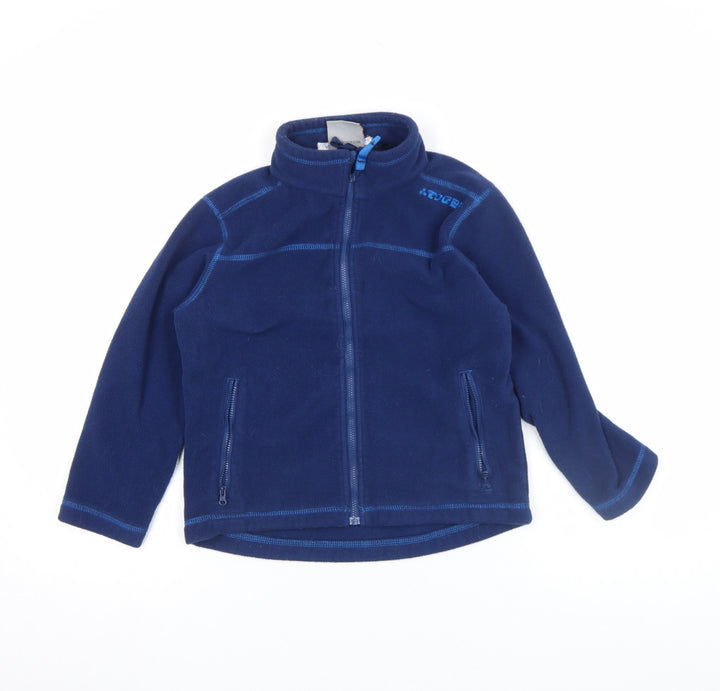 TOG24 Boys Blue Fleece Zip Up Basic Jacket 7-8 Years