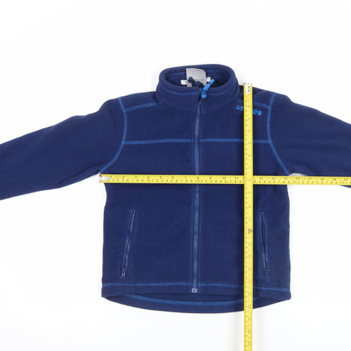 TOG24 Boys Blue Fleece Zip Up Basic Jacket 7-8 Years