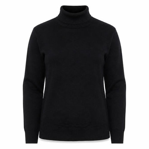 Soulstar Women Black Roll Neck Cotton Tall Jumper M