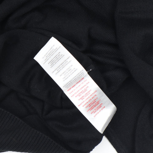 Soulstar Women Black Roll Neck Cotton Tall Jumper M