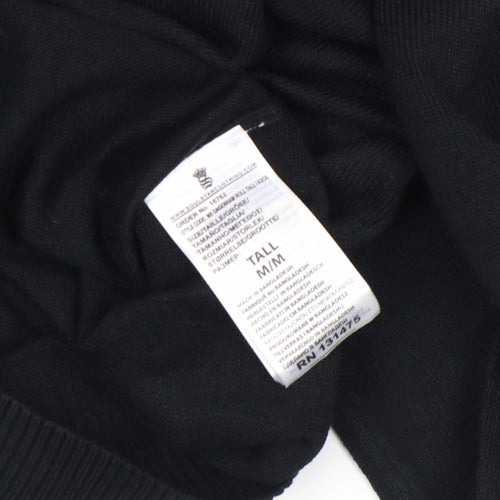 Soulstar Women Black Roll Neck Cotton Tall Jumper M