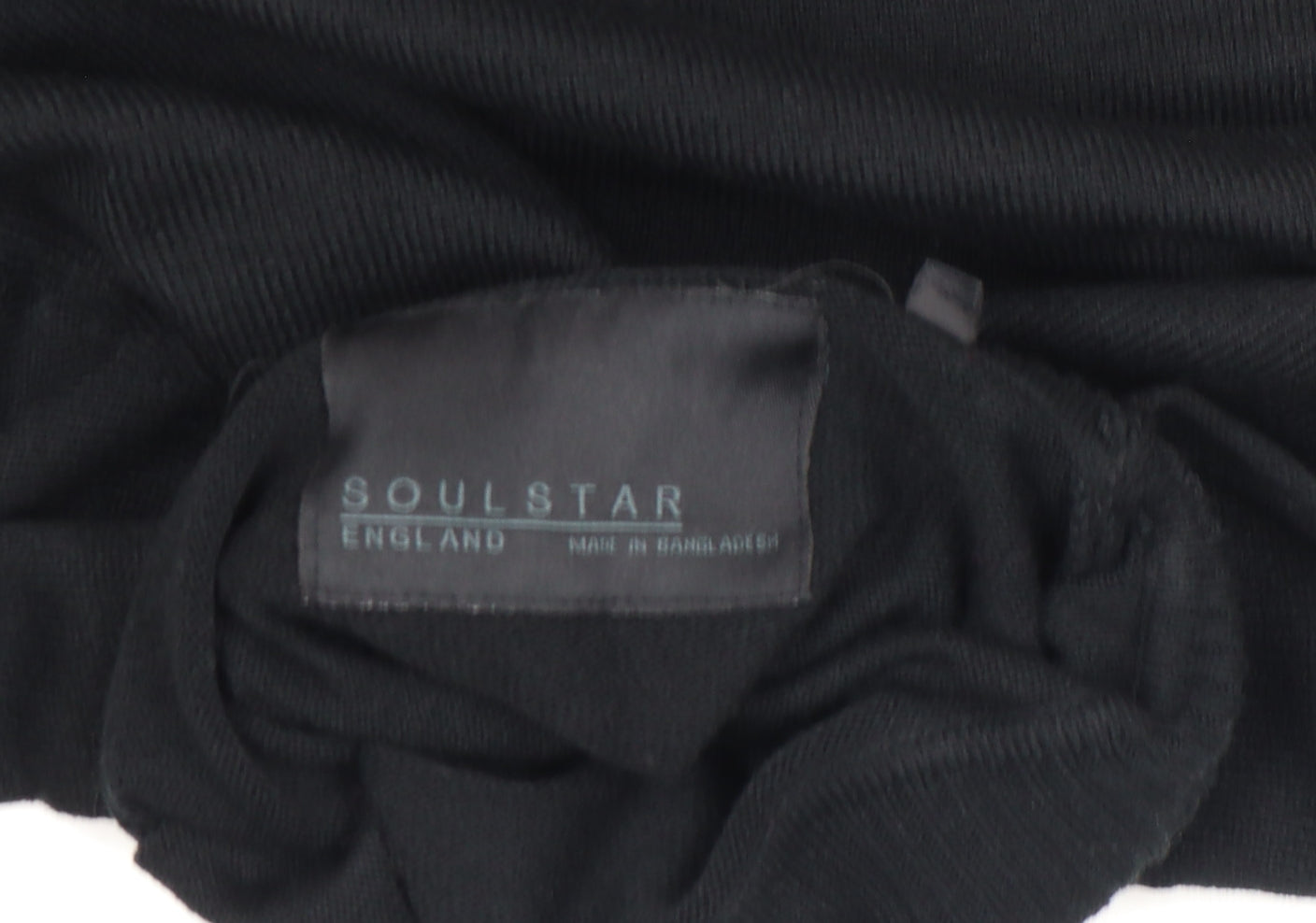 Soulstar Women Black Roll Neck Cotton Tall Jumper M