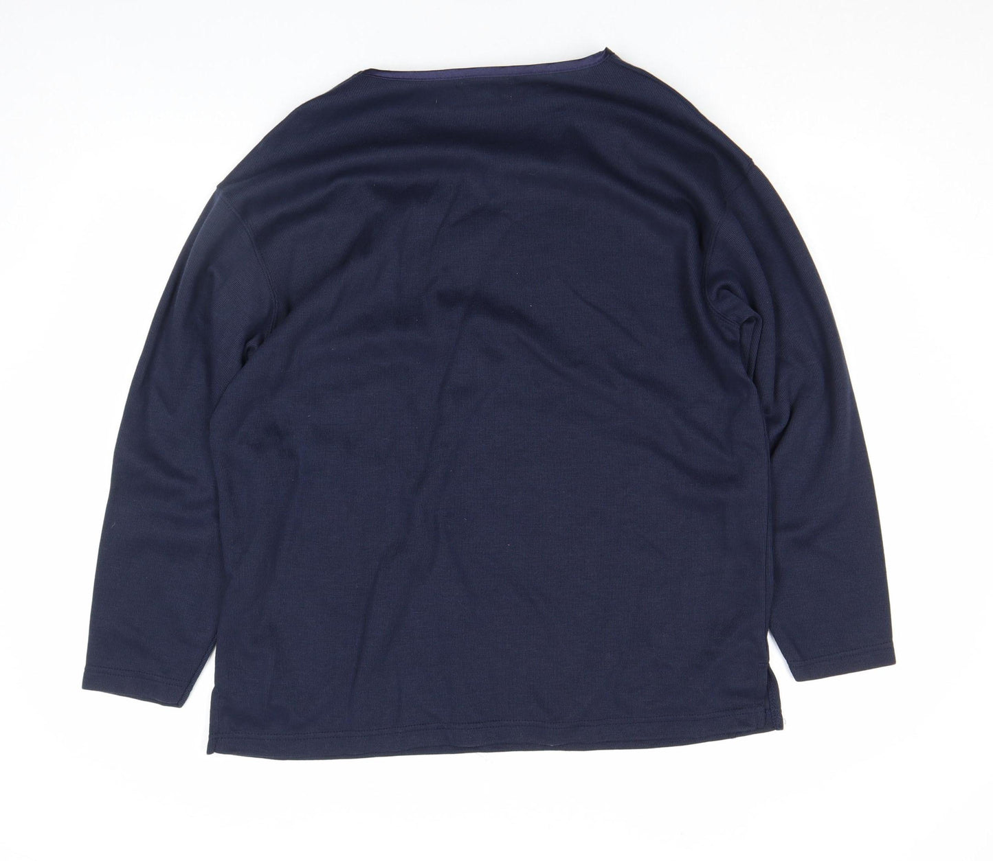 Globerange Collection Women’s Blue V-Neck Long Sleeve Jersey Top M