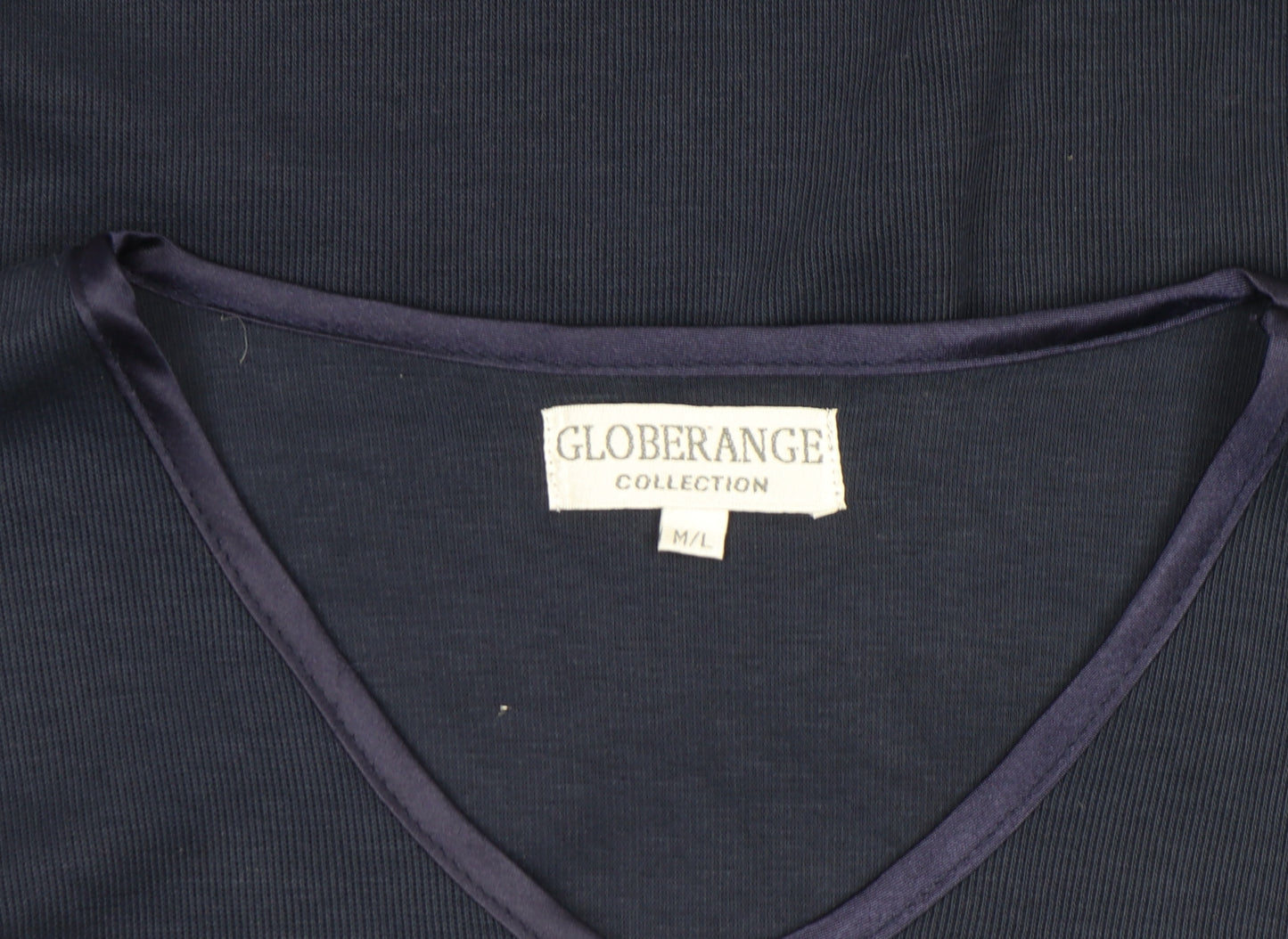 Globerange Collection Women’s Blue V-Neck Long Sleeve Jersey Top M