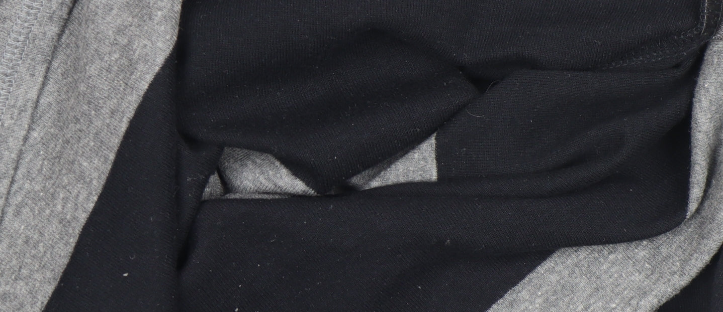 Marks and Spencer Women’s Grey Striped 3/4 Sleeve Jersey T-Shirt Size 12