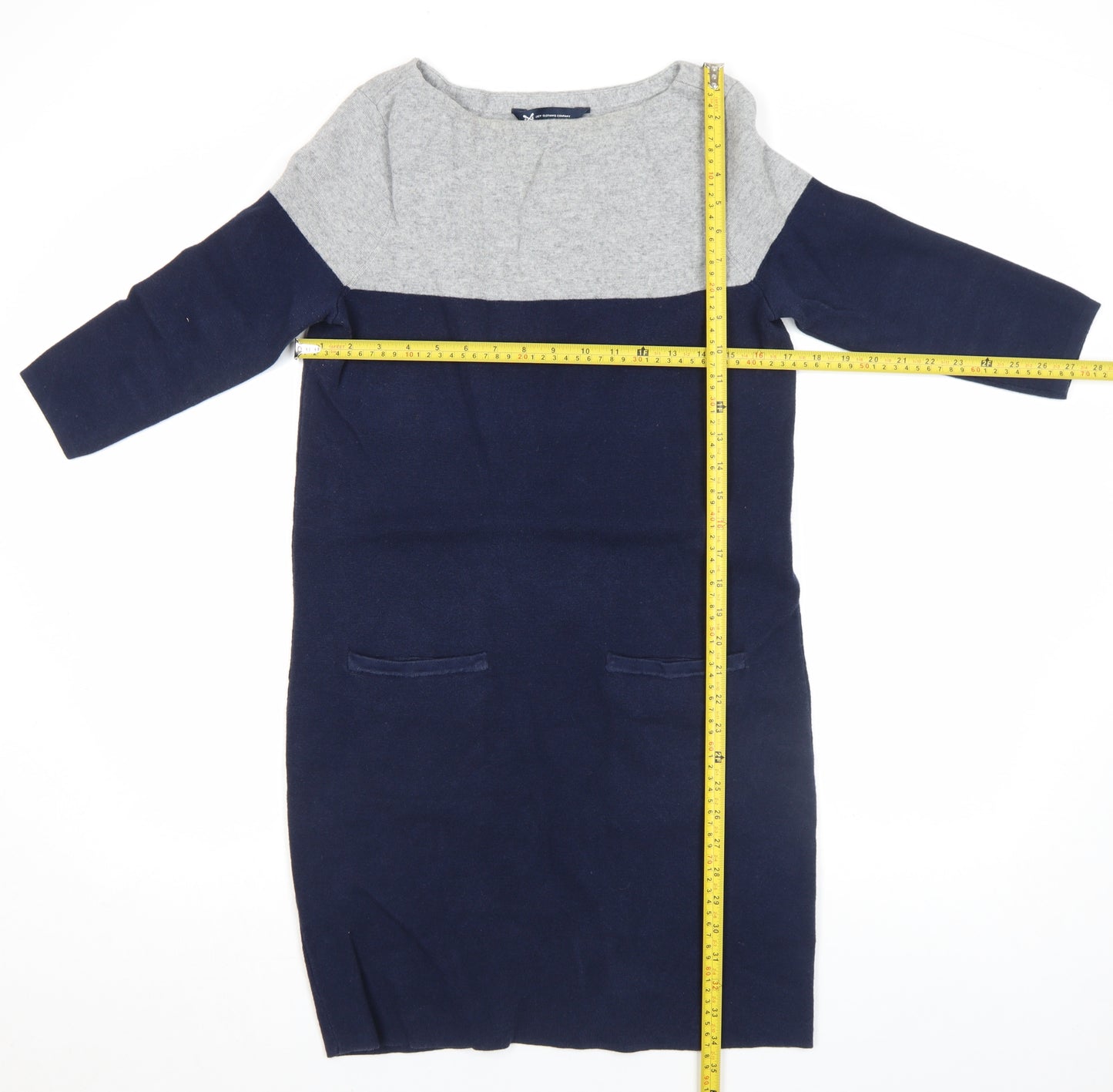 C C Clothing Company Womens Blue Grey Shift Knit Dress Size 10