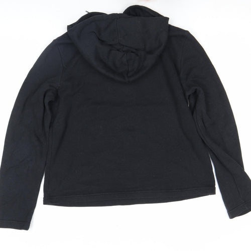 Adidas Women Black Pullover Hoodie Size M Camo Logo Cotton Blend
