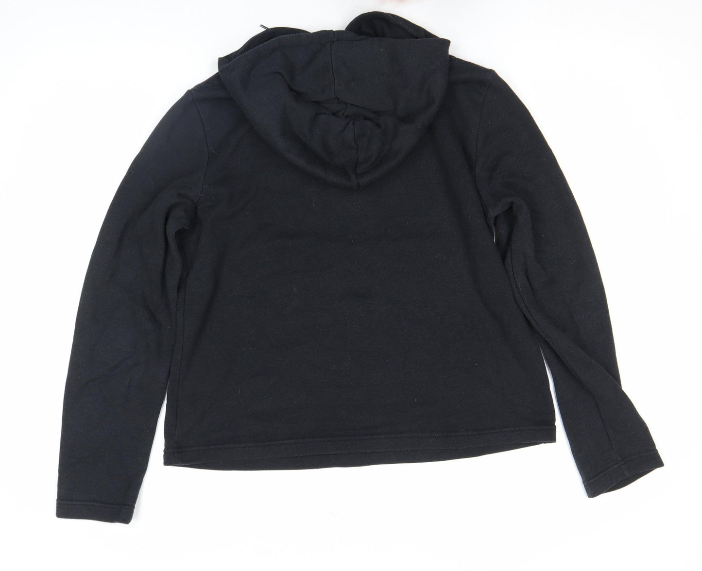 Adidas Women Black Pullover Hoodie Size M Camo Logo Cotton Blend