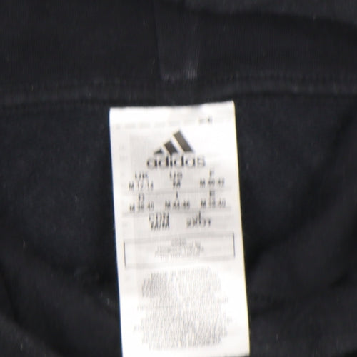 Adidas Women Black Pullover Hoodie Size M Camo Logo Cotton Blend
