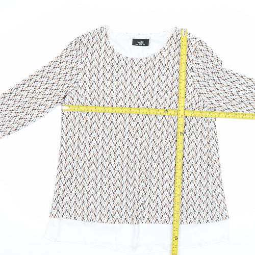 Wallis Womens Multicoloured Geometric Tunic Blouse UK 12 3/4 Sleeve