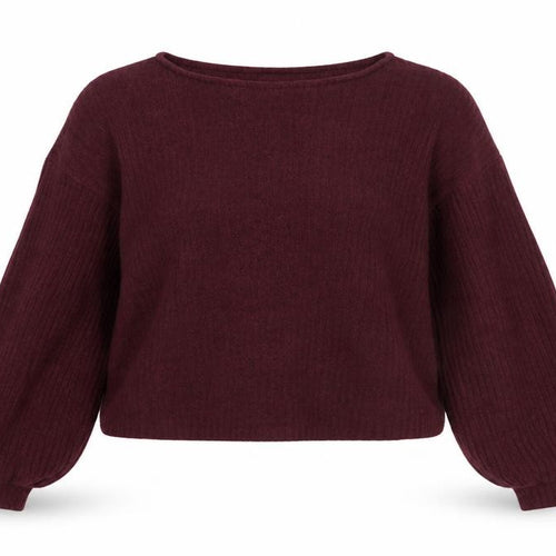 Forever 21 Womens Wine Red Jumper Size M Long Sleeve Knit Top