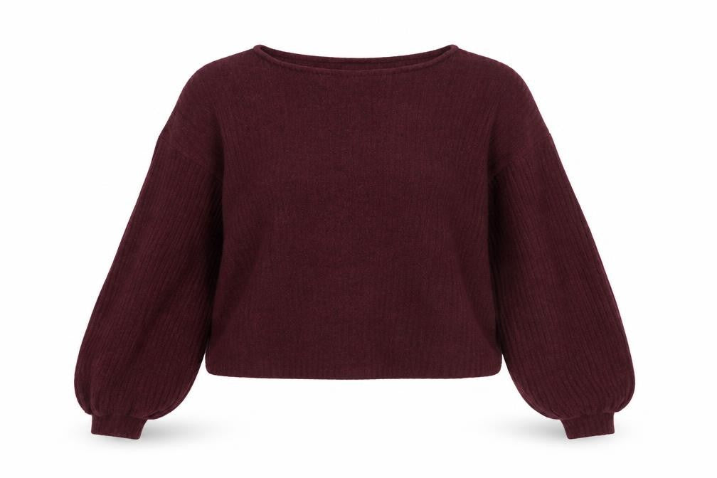 Forever 21 Womens Wine Red Jumper Size M Long Sleeve Knit Top