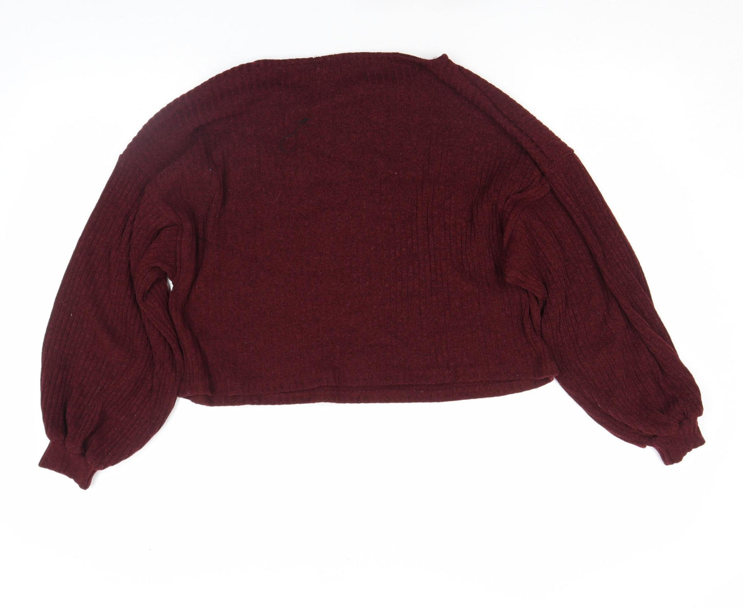 Forever 21 Womens Wine Red Jumper Size M Long Sleeve Knit Top