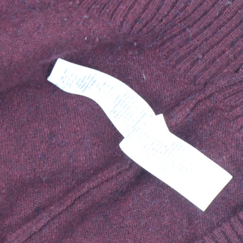 Thomas Nash Men's Red Wool Blend Crew Neck Jumper XL