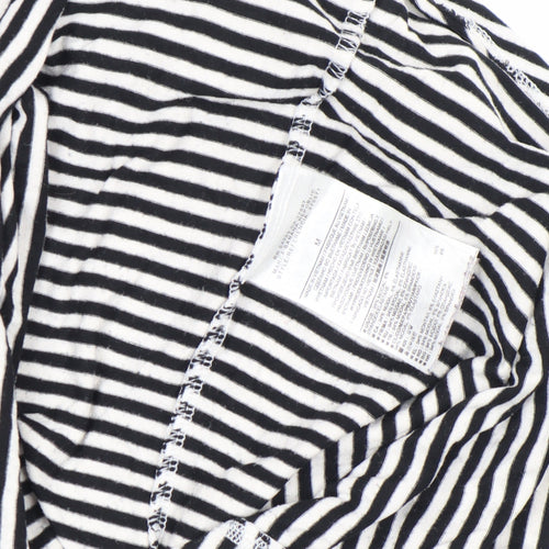 Banana Republic Women’s Black White Striped Long Sleeve Cotton Modal T-Shirt Size M