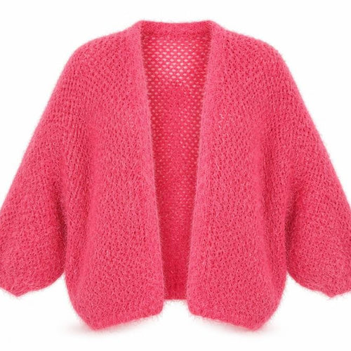 River Island Women’s Pink Open Knit Relaxed Cardigan Size 6