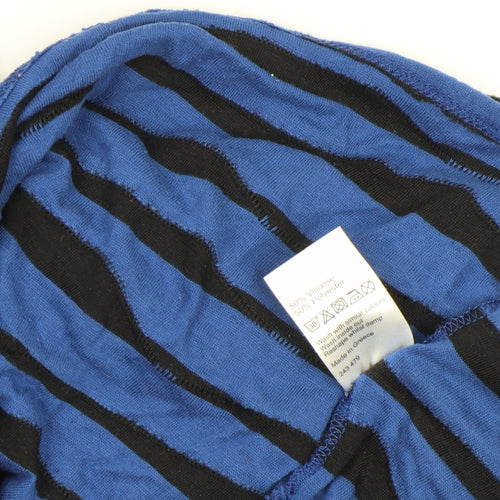 John Lewis Women’s Blue Striped 3/4 Sleeve Boat Neck Jersey Top Size 16