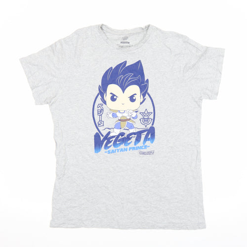 Dragon Ball Z Men's Grey Vegeta Saiyan Prince Graphic T-Shirt XL