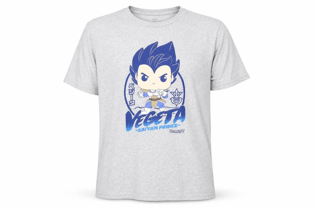 Dragon Ball Z Men's Grey Vegeta Saiyan Prince Graphic T-Shirt XL