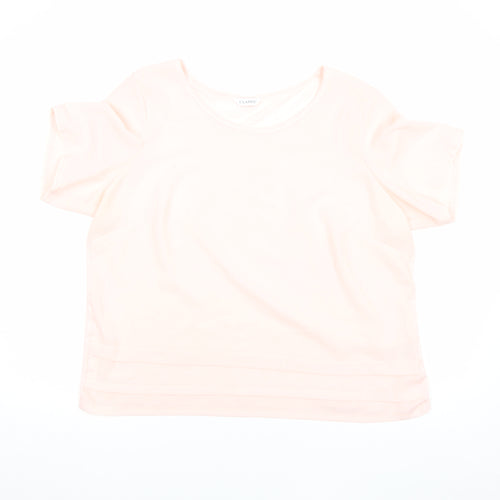 Marks and Spencer Womens Pink Size 16 Basic Short Sleeve T-Shirt