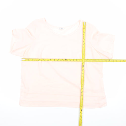 Marks and Spencer Womens Pink Size 16 Basic Short Sleeve T-Shirt