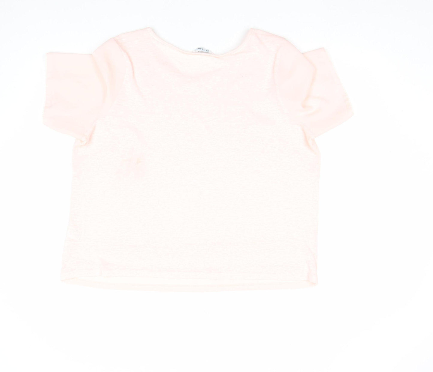 Marks and Spencer Womens Pink Size 16 Basic Short Sleeve T-Shirt