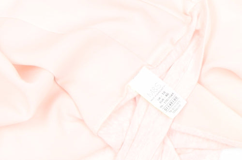 Marks and Spencer Womens Pink Size 16 Basic Short Sleeve T-Shirt
