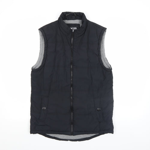 Deacon Men's Black Nylon Padded Bodywarmer Waistcoat Size S