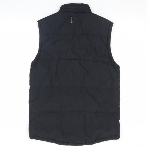 Deacon Men's Black Nylon Padded Bodywarmer Waistcoat Size S