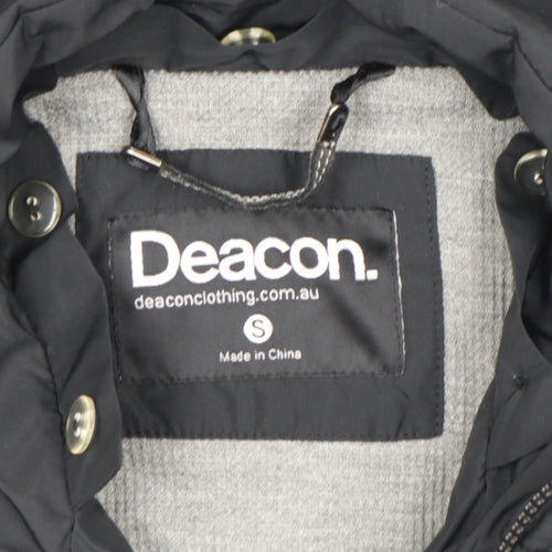 Deacon Men's Black Nylon Padded Bodywarmer Waistcoat Size S