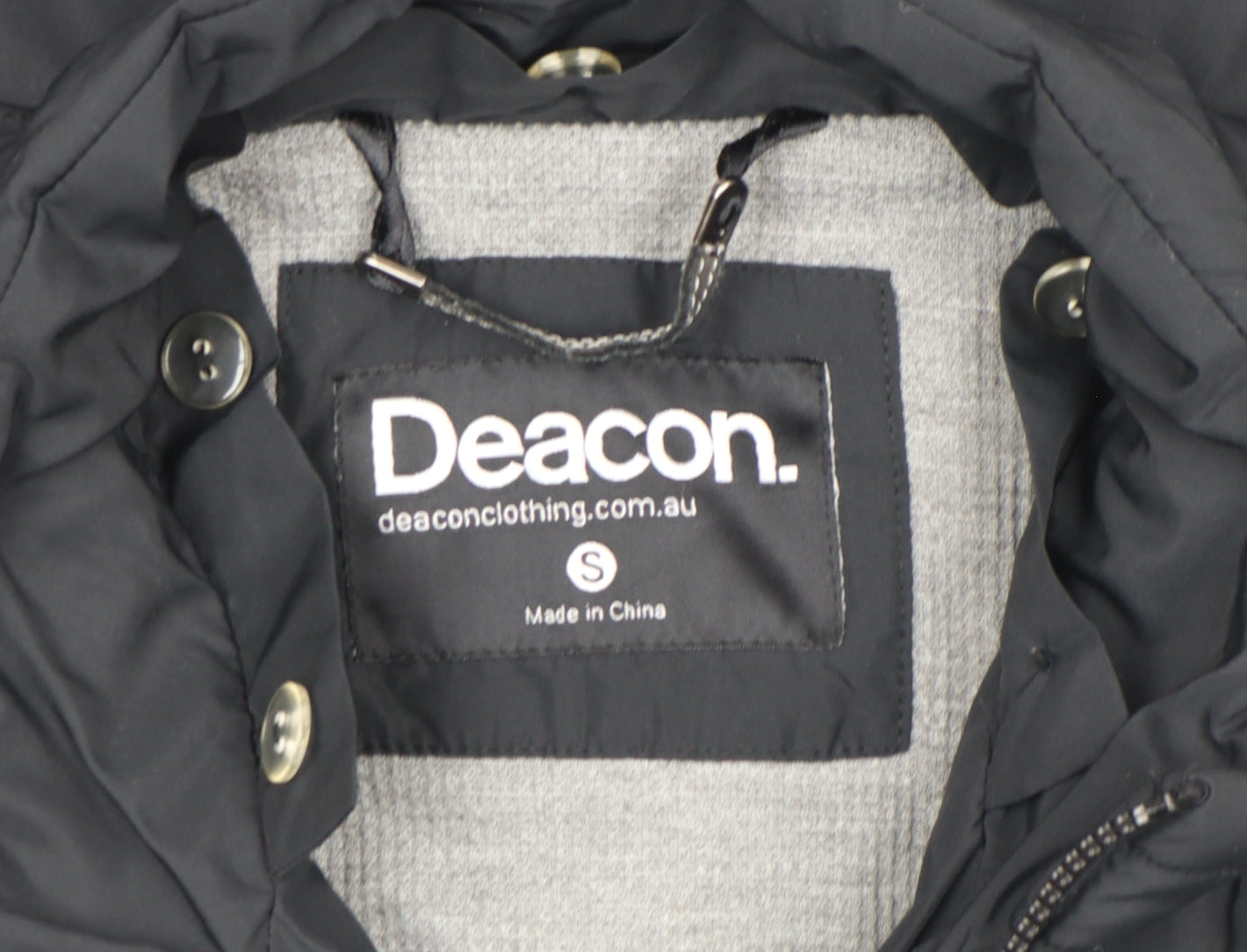 Deacon Men's Black Nylon Padded Bodywarmer Waistcoat Size S