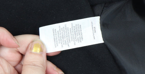 French Connection Women's Black Wool Belted Mid-Length Coat Size S
