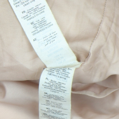 New Look Womens Beige Teddy Overcoat Size 10 Fleece Lined