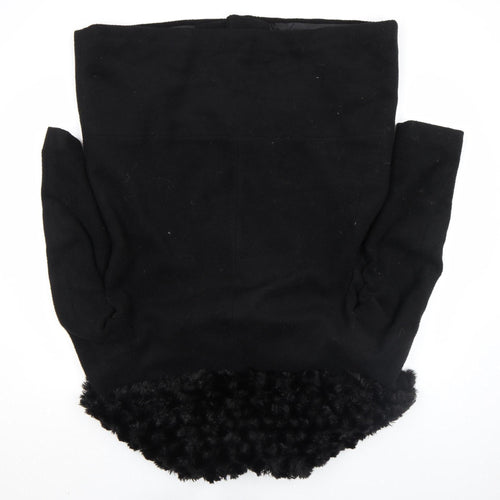 Marks and Spencer Women’s Black Faux Fur Collar Wool Blend Coat Size 16