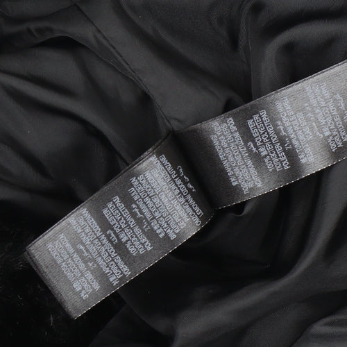 Marks and Spencer Women’s Black Faux Fur Collar Wool Blend Coat Size 16