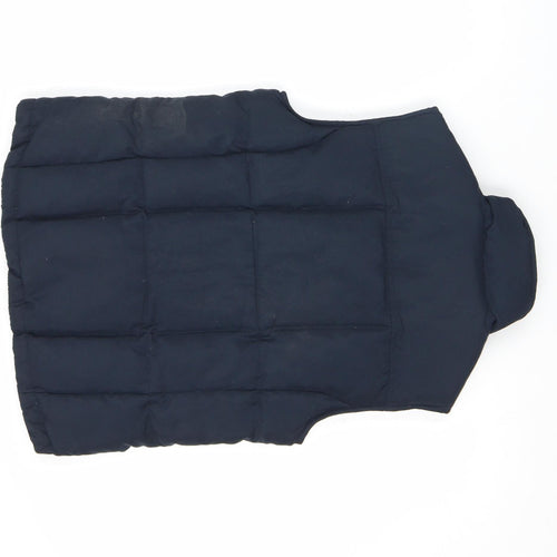 Crew Clothing Co. Womens Blue Puffer Gilet Size 10 Sleeveless Down Waistcoat