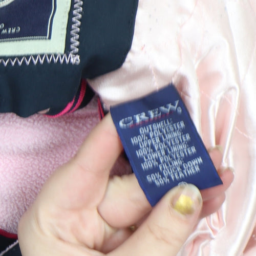 Crew Clothing Co. Womens Blue Puffer Gilet Size 10 Sleeveless Down Waistcoat