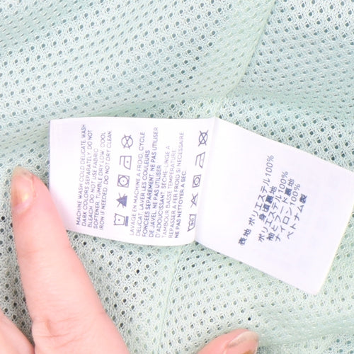 Lands' End Women’s Green Hooded Waterproof Rain Jacket Size M