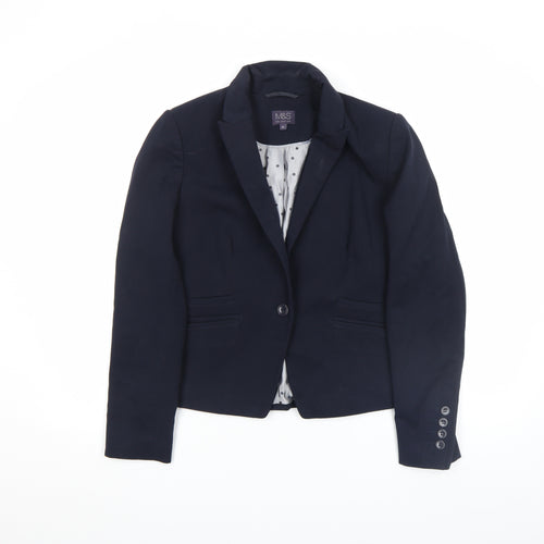 Marks and Spencer Women's Black Size 10 Classic Single-Breasted Blazer