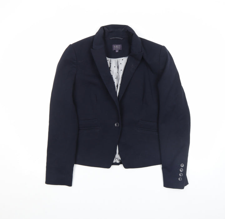 Marks and Spencer Women's Black Size 10 Classic Single-Breasted Blazer