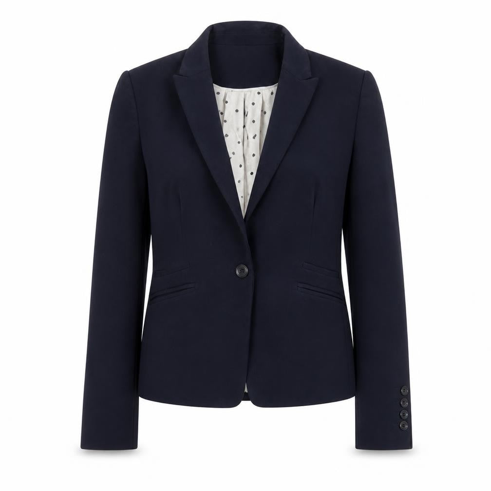Front view of Marks & Spencer Women's Black, size 10, Classic Single-Breasted Blazer