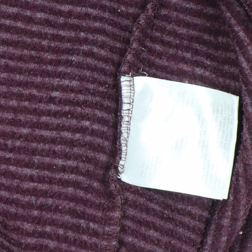 Regatta Mens Purple Striped Fleece Pullover 1/4 Zip Outdoor Top Size L