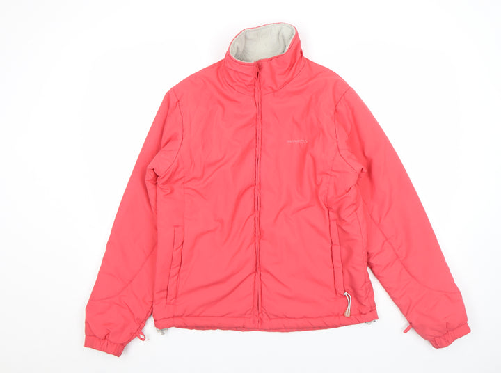 Trespass Women's Pink Puffer Jacket Medium Windproof Fleece Lined